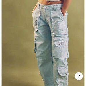 FREE PEOPLE lap of luxury. Low rise cargo. Turquoise